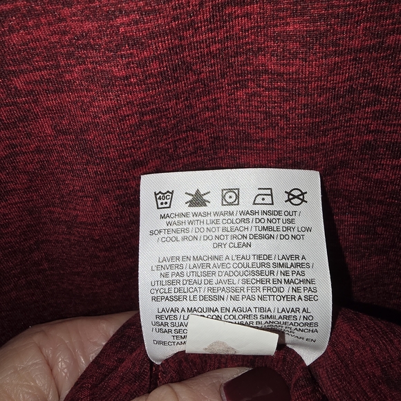 Nike Running Red Long Sleeve‎ Shirt XS Dri Fit Burgundy Men/Women - Picture 5 of 6